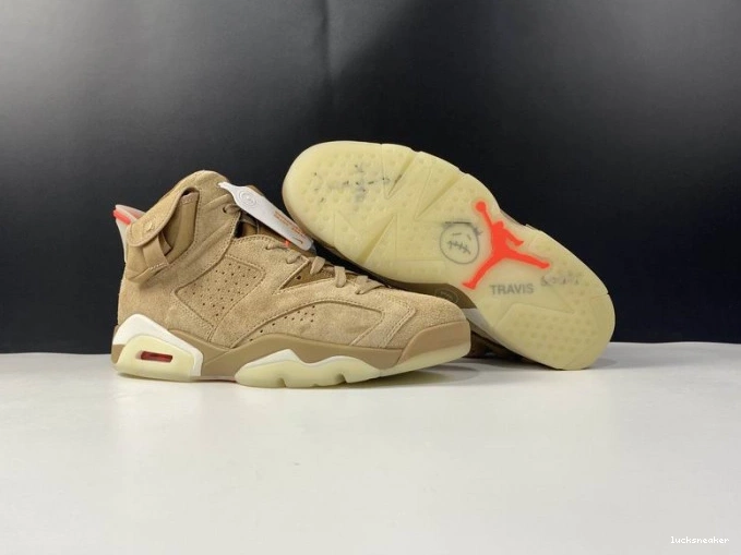 Reps LUCY Khaki Retro Scott Air Jordan Travis British 6 DH0690-200 0718